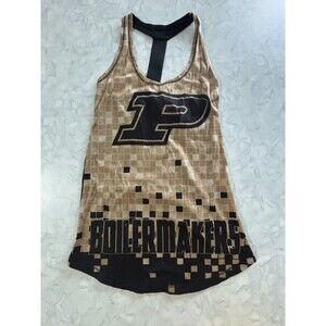 Purdue Boilermakers Womens Racerback Tank Top Gold Black Size XS Concepts Sport